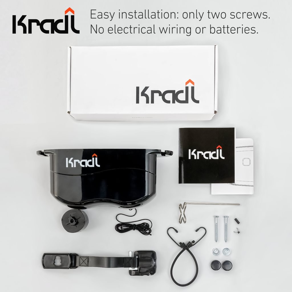 Kradl unboxing showing all components
